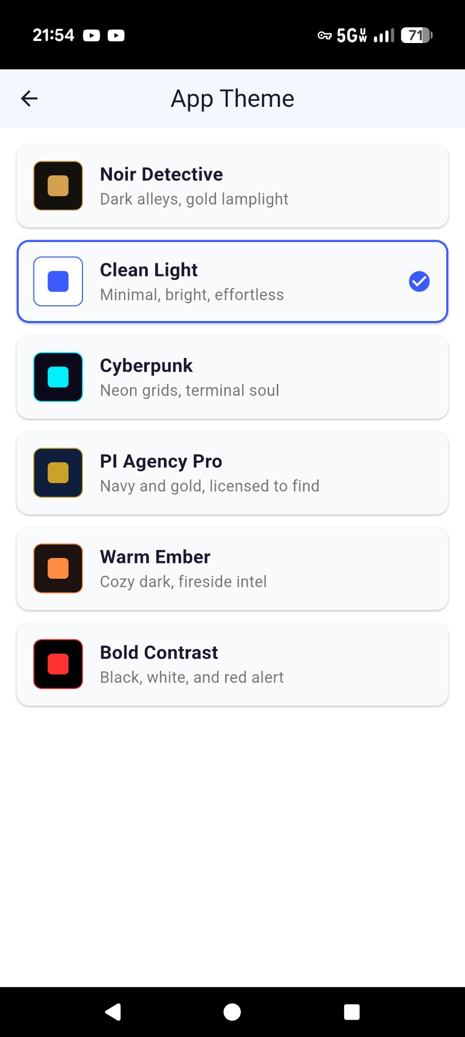 Clean Light theme